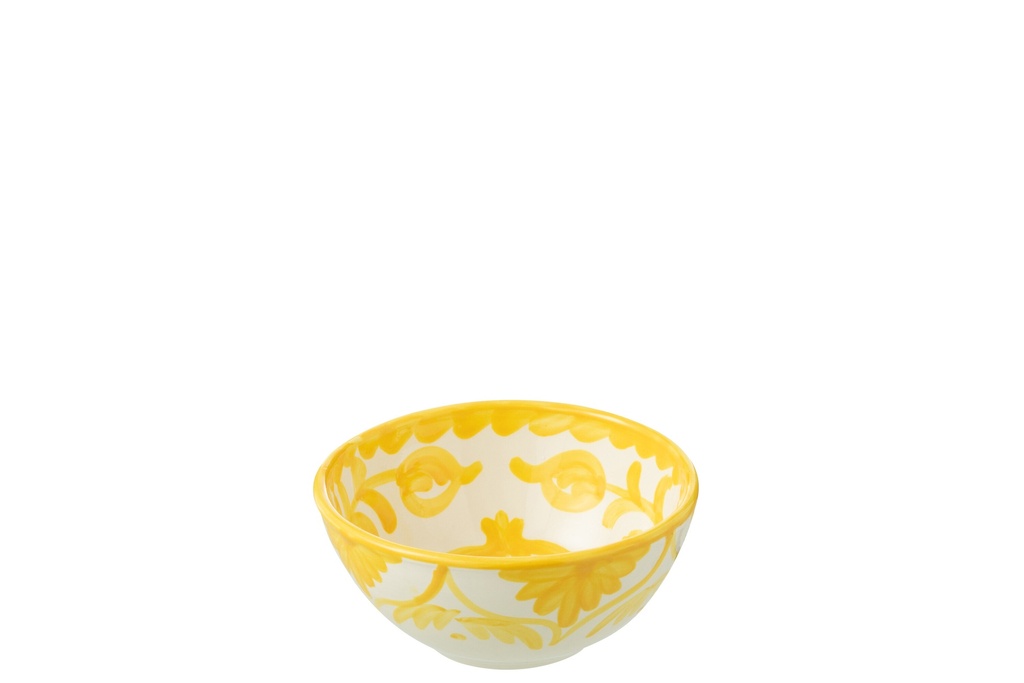 Bowl Granada High Ceramic White/Yellow