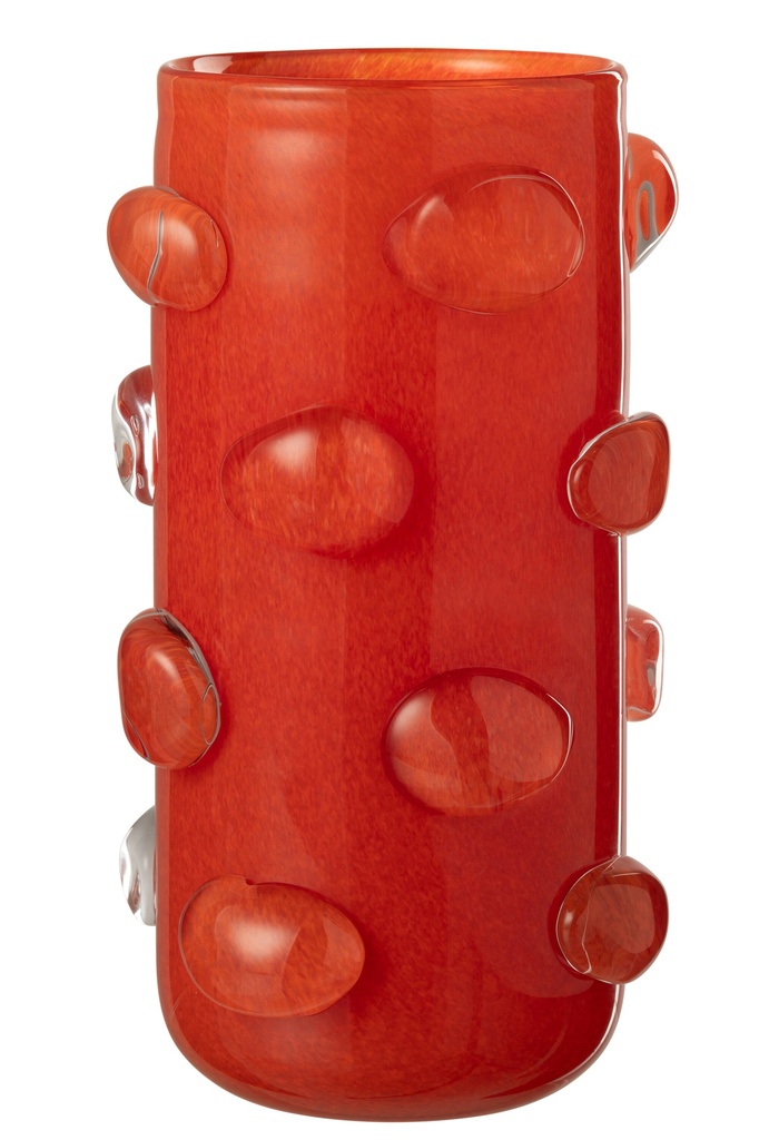 Vase Aruna Verre Rouge Grand