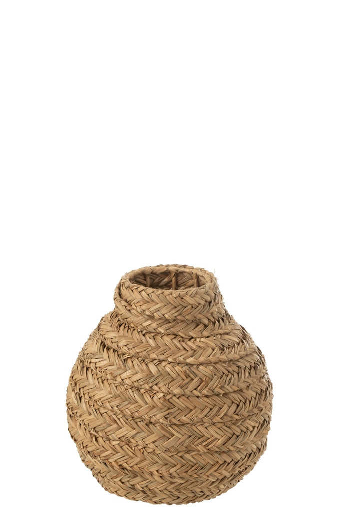 [51832] Vase en jonc de mer tressé naturel petit