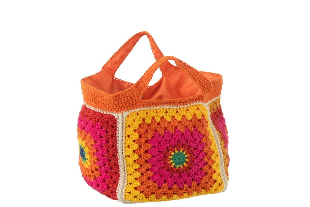 Sac crocheté en mélange coton/polyester