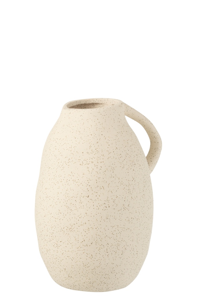Vase Pichet Céramique Beige Moyen