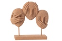 Face See/Hear/Speak On Stand Resin