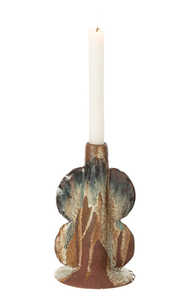 Vase/Candleholder Naga Ceramic Rusty Brown