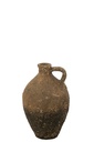Vase Carafe Antique Argile/Ciment Marron/Noir