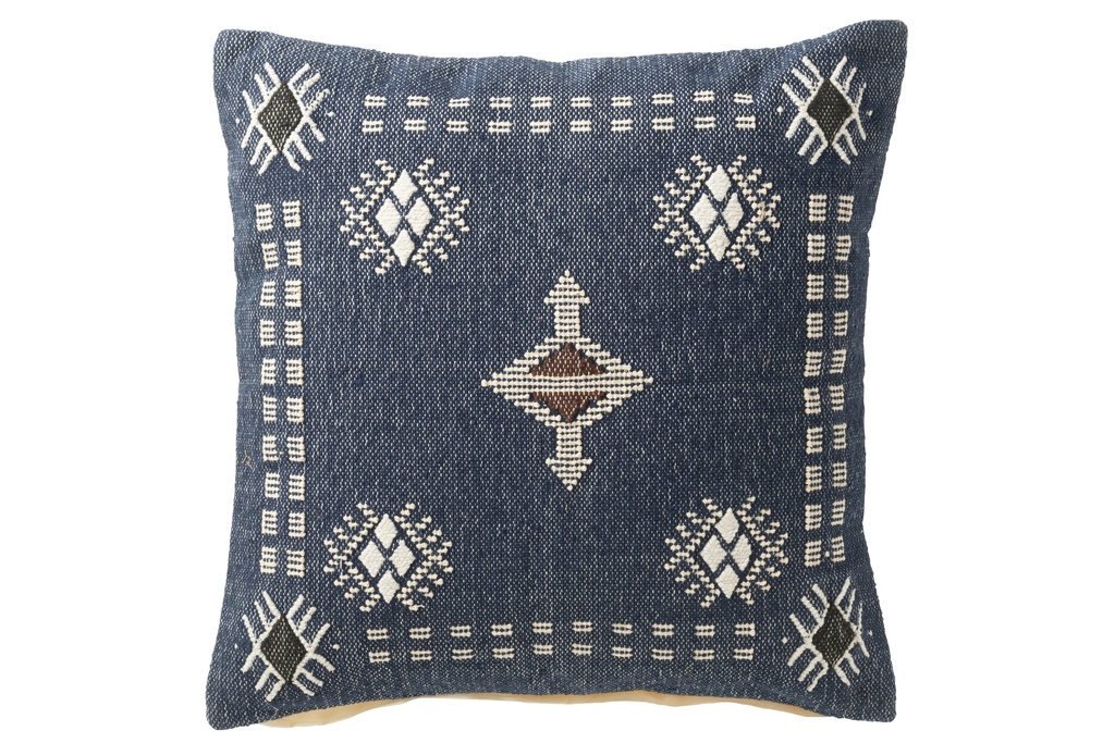 Coussin Carré Motifs Ethniques Coton