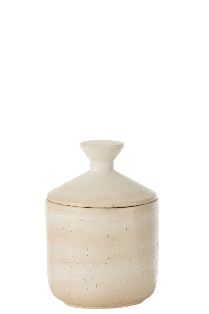 Jar Decorative Olina Cement Cream
