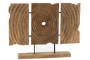 Triptyque sculpté sur support en manguier