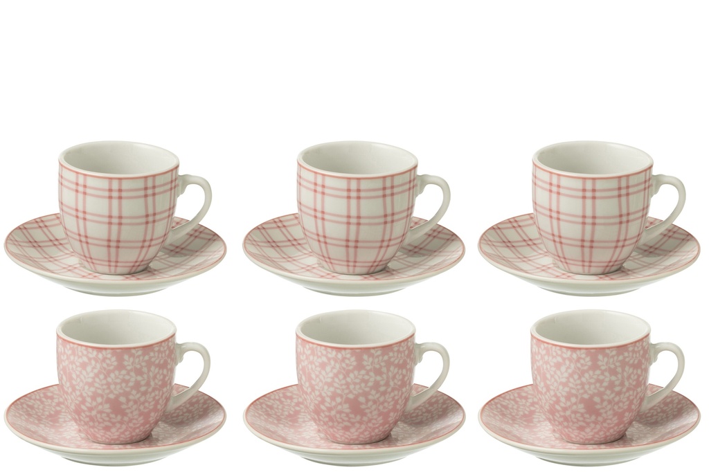 Coffret de 6 tasses à café + soucoupes