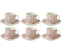 Coffret de 6 tasses à café + soucoupes