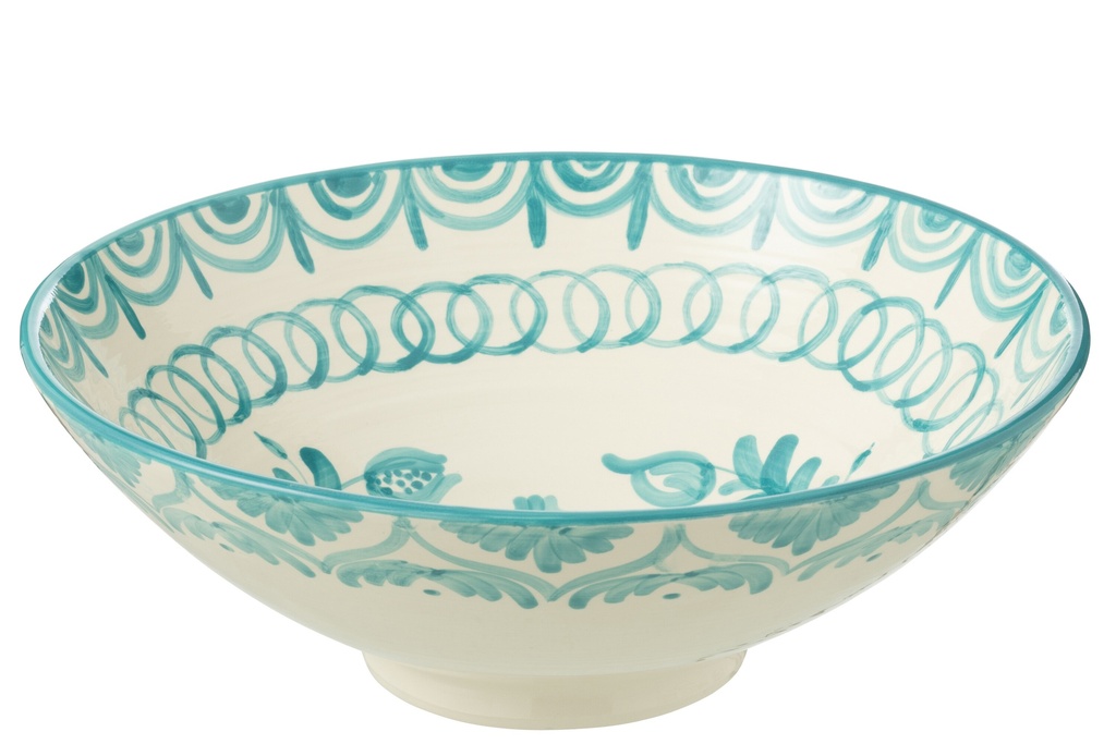 Lebrillo Bowl Granada Ceramic White/Aqua