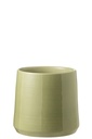 Flowerpot Round Ceramic Green Large