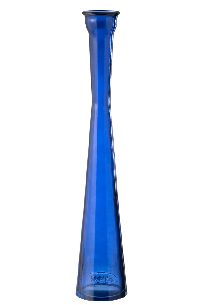 Vase Tube Verre Bleu