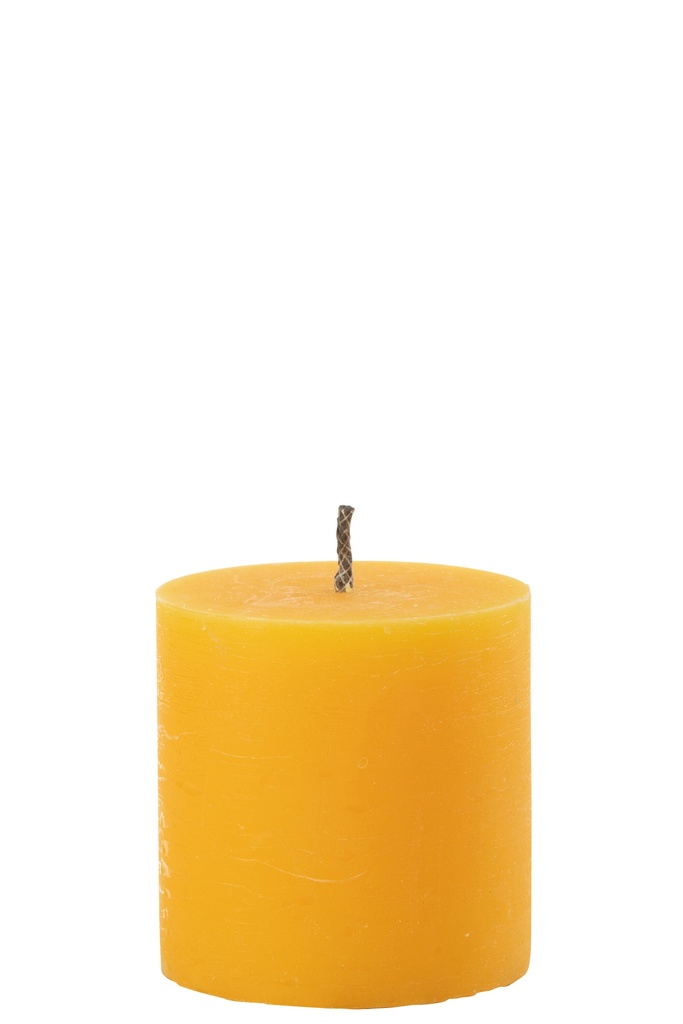 Bougie pilier d'extérieur en paraffine jaune
