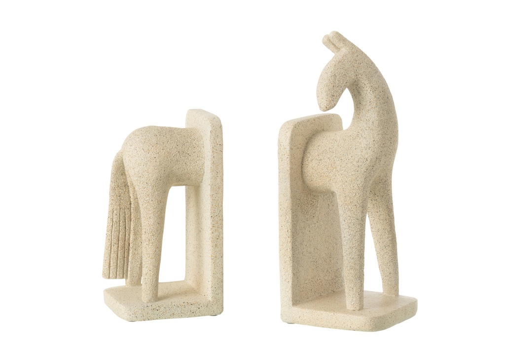 Set Of 2 Bookend Horse Modern