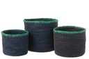 Ensemble de 3 paniers en feuilles de maïs