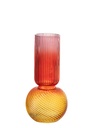 Vase Aurora Glass Red/Yellow Small