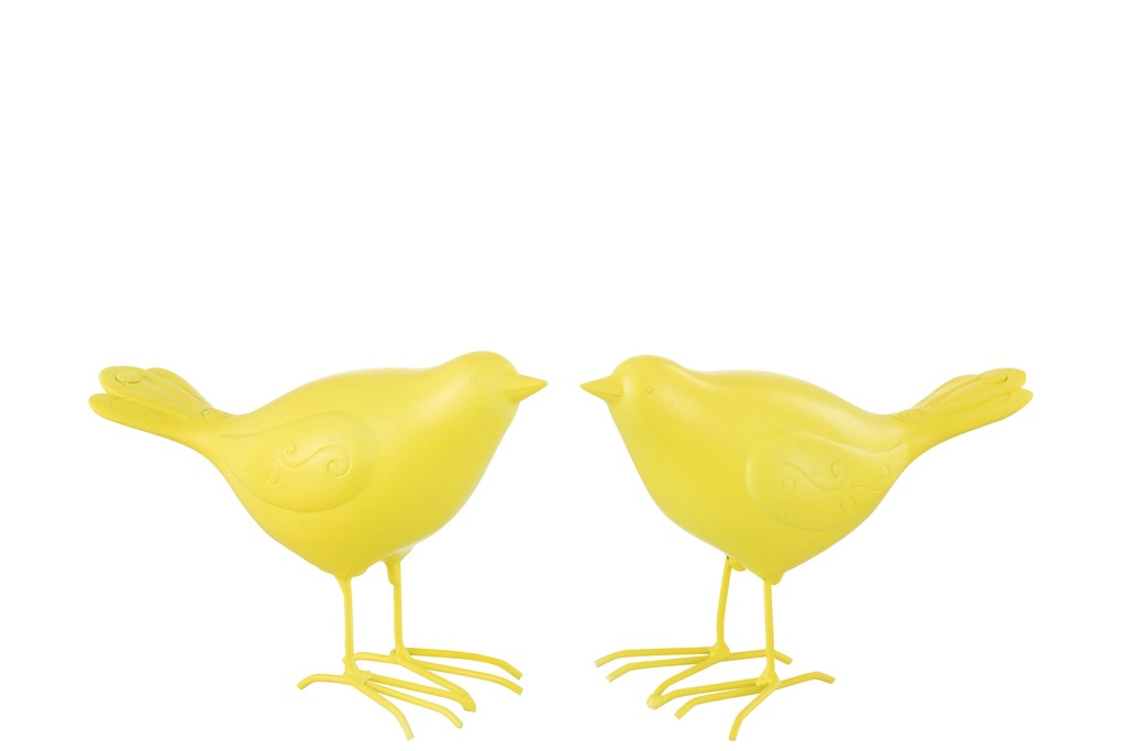 Bird Polyresin Yellow Large Assortment