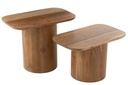 Ensemble de 2 tables d'appoint en acacia