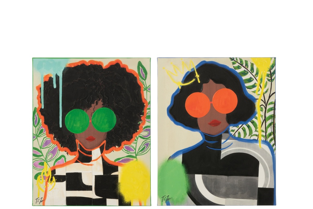 Wall Deco Women Popart Canvas