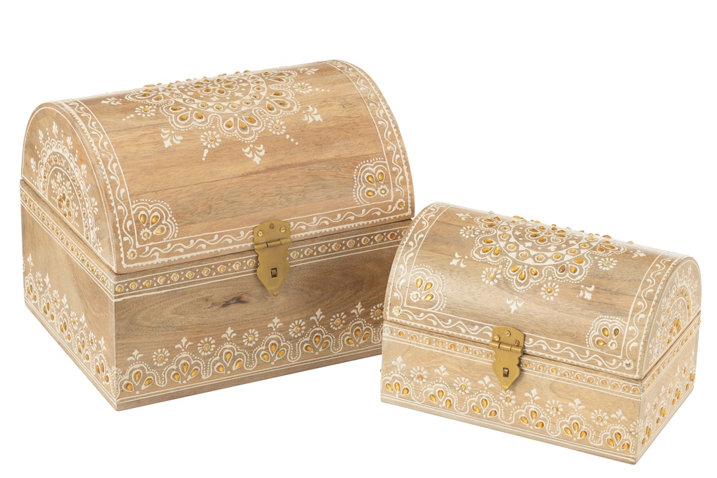 Lot de 2 boîtes de perles rectangulaires