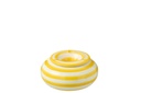 Ashtray Granada Stripes Ceramic White/Yellow