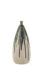 Vase Paint Ceramic Natural/Green Small