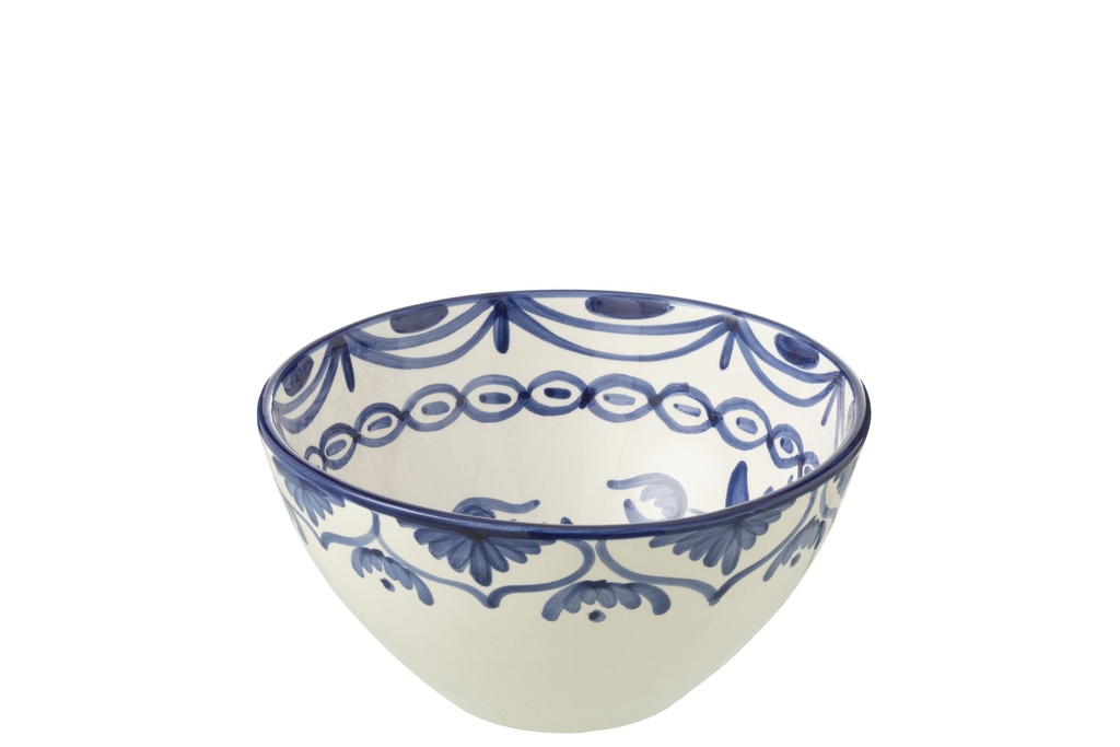 Bowl Granada High Ceramic White/Cobalto
