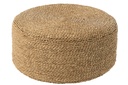 Pouf rond en jonc de mer naturel
