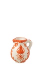 Pitcher Granada Ceramic White/Orange Small