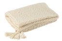 Plaid Tassels Cotton Cream