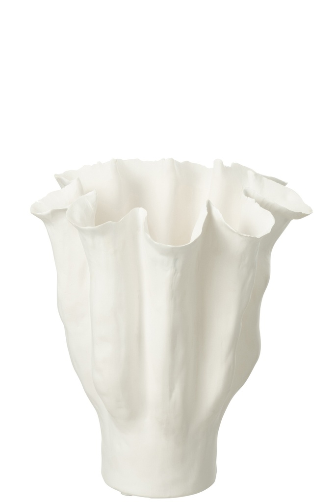 Vase Calyx Céramique Blanc Moyen