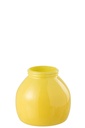 Vase en verre jaune petit