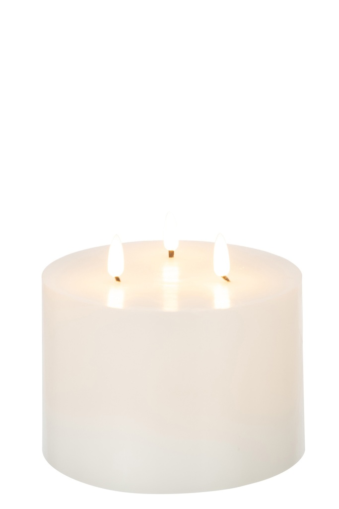 Candle Led 3 Flames White