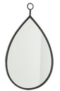 Miroir suspendu en forme de goutte/MDF noir