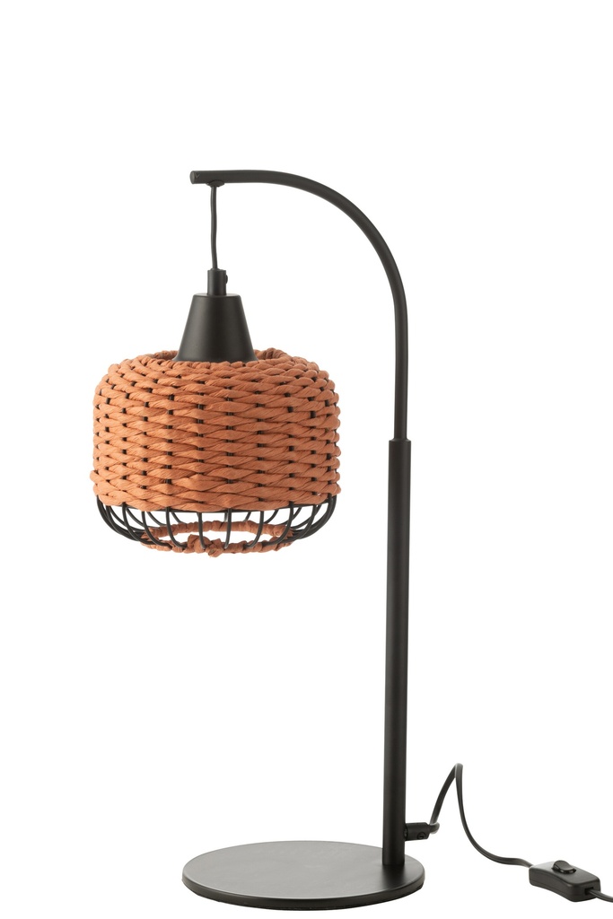 Lampe de table Lanterne Métal Orange