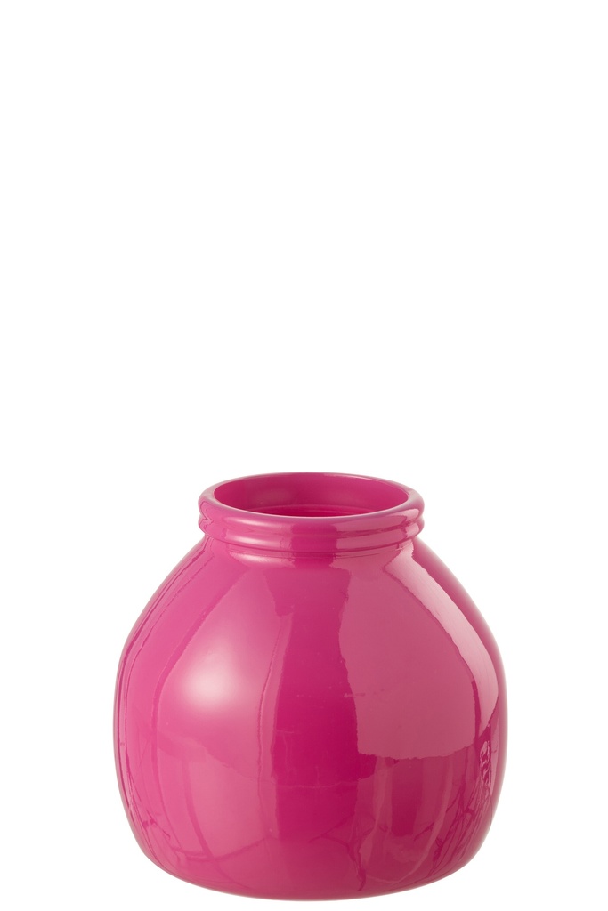 Vase Glass Orange Pink Small
