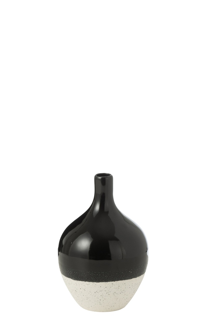 Vase Iva Porcelaine Noir/Blanc S
