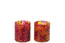 Bougie parfumée en cire mosaïque de fleurs