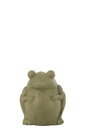 Flowerpot Frog Clay Green Small