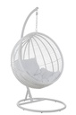 Chaise suspendue ronde en acier blanc