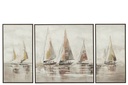 Lot de 3 peintures Hog acrylique/toile