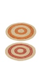 Tapis ronds en feuilles de maïs