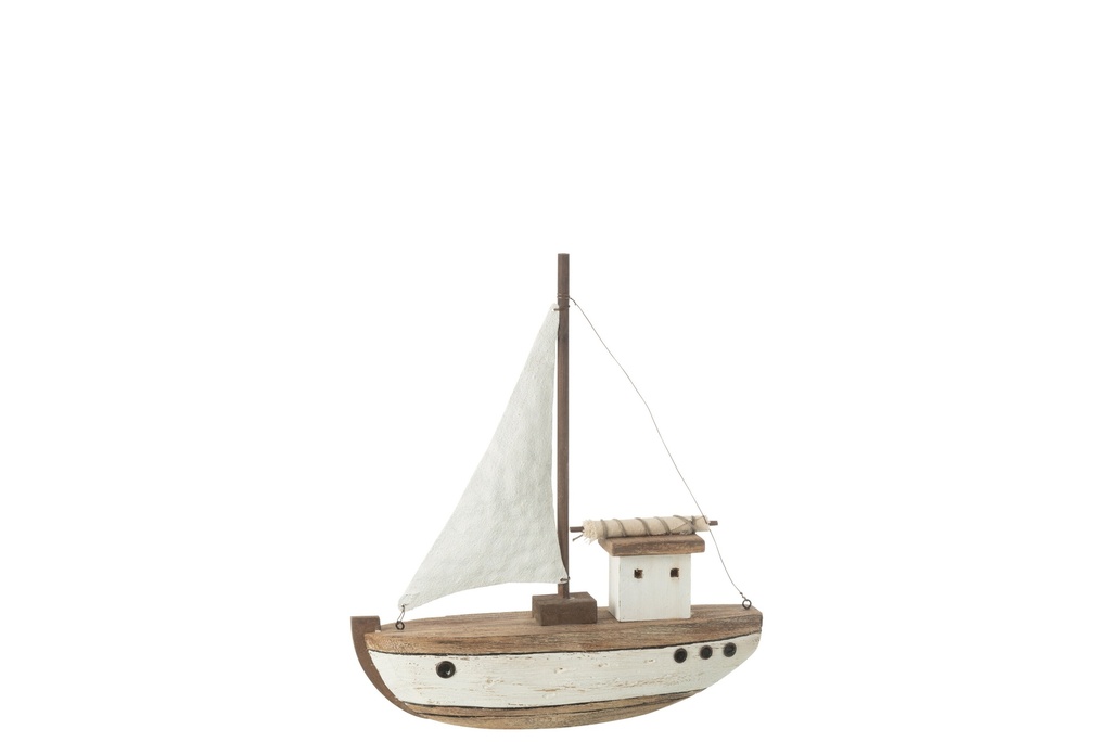 Boat 1 Sail Paulownia Wood