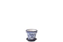 Flowerpot+Plate Granada Handmade/Handpainted Ceramic Cobalto