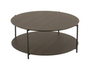 Coffee Table Round MDF/Metal Dark