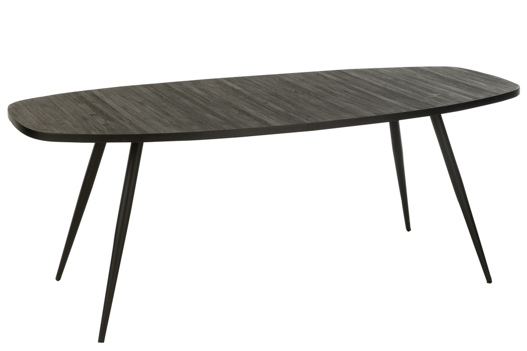 Table à manger ovale en teck recyclé