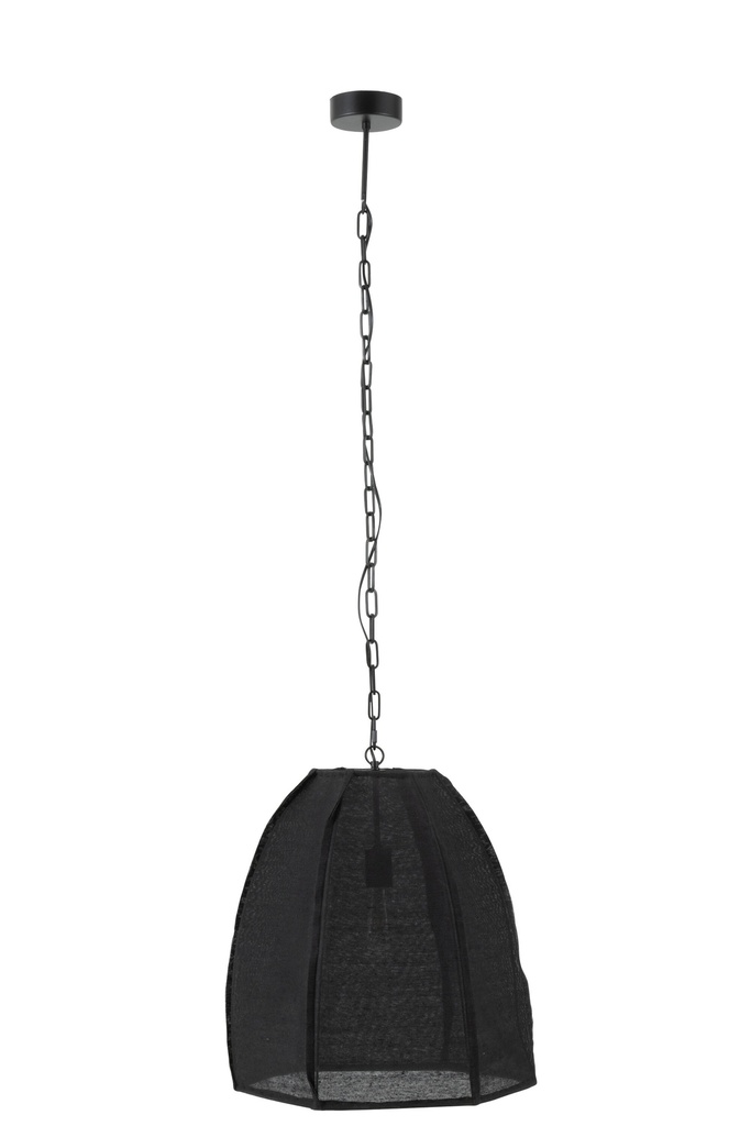 Plafonnier Poire Lin/Fer Noir