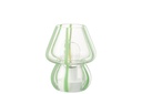 Table Lamp Stripes Glass Transparent/Green