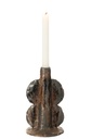 Vase/Bougeoir Naga Céramique Marron/Noir