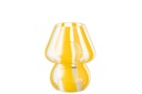 Table Lamp Stripes Glass Transparent/Yellow
